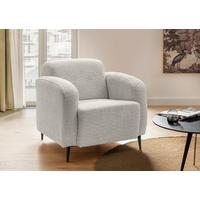 Sessel Marone Weiß B: 85cm - Schwarz/Weiß, MODERN, Textil (85/76/90cm) - Livetastic