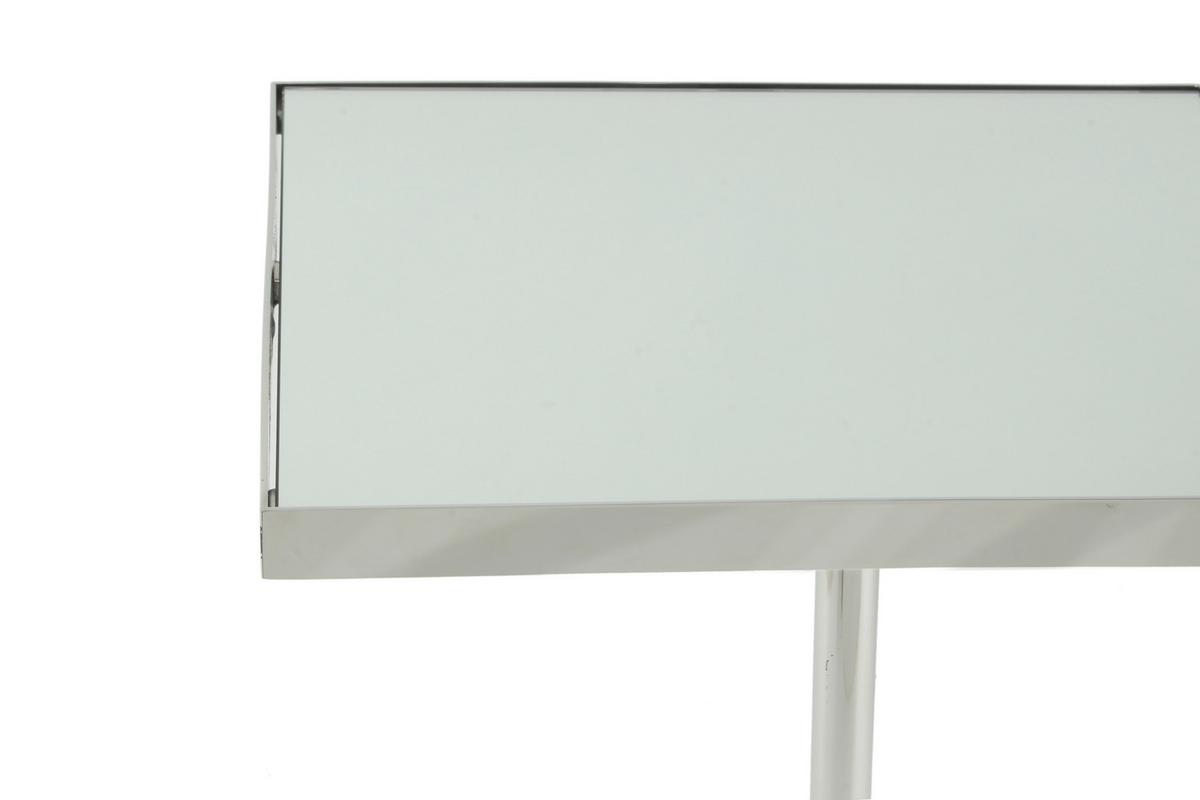 Beistelltisch-Set Leva 125 Silberfarben B: 42 cm - Silberfarben, Design, Glas/Metall (42/42/62cm) - Kayoom