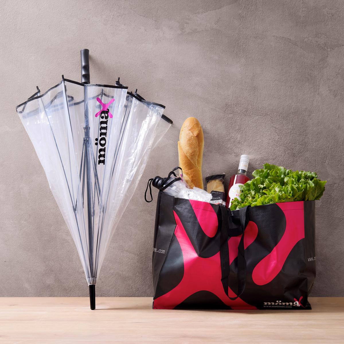 Dáždnik LIVIA - L -EXT- - priehľadné/čierna, Modern, kov/plast (103cm) - Mömax