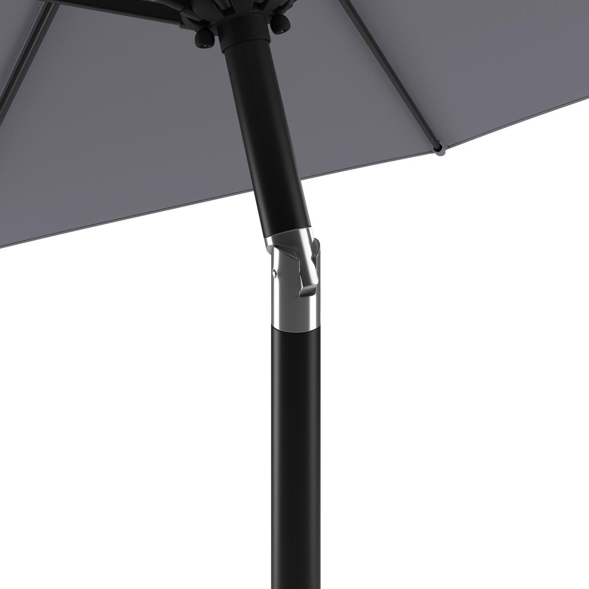 Sonnenschirm Tropea - Dunkelgrau/Hellgrau, MODERN, Textil/Metall (291cm) - Beldano