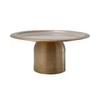 Tortenplatte Rund Eisen Art Deco D: 29 cm - Taupe/Goldfarben, Trend, Metall (29/14cm) - Kayoom