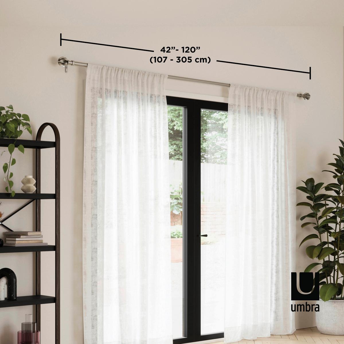 ZÁVESOVÁ TYČ BLOSSOM - niklová, Konventionell, kov/plast (320cm) - Umbra