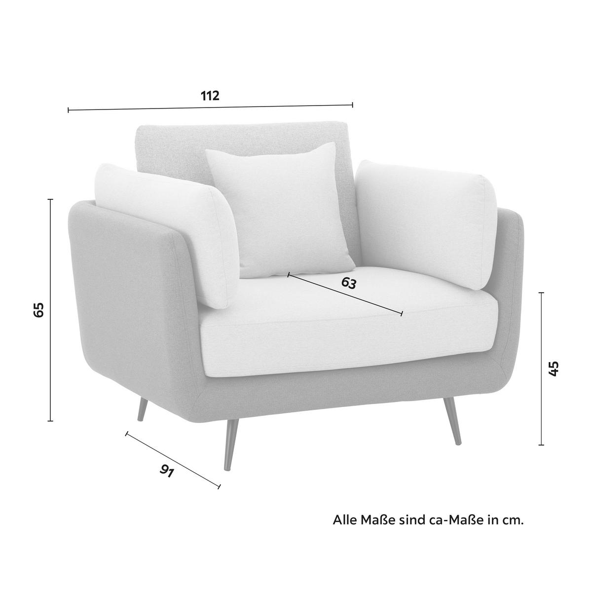 Kreslo GENESIS - čierna/sivá, Modern, kov/drevo (112/65/91cm) - Bessagi Home