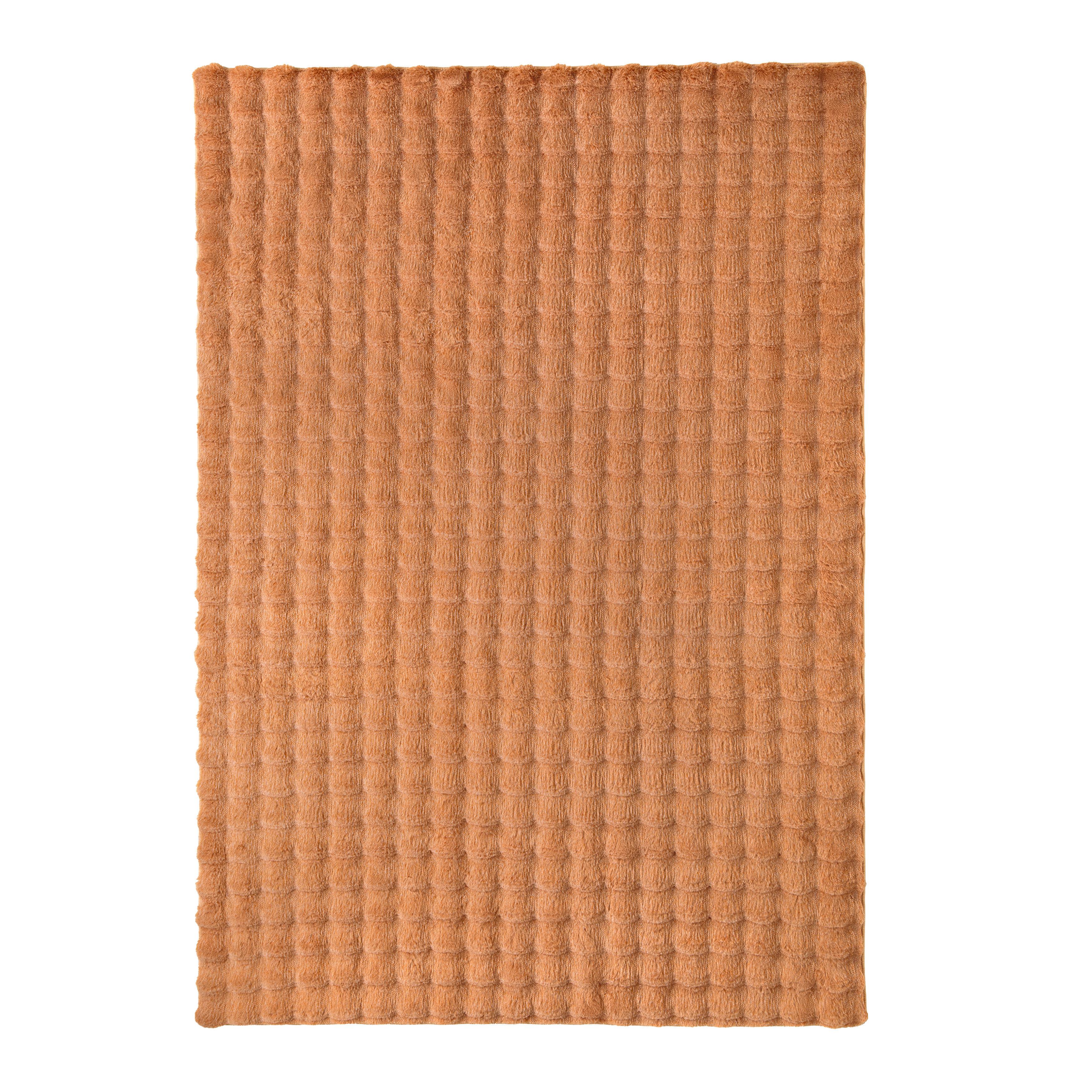 UMĚLÁ KOŽEŠINA BUBBLE 2 - oranžová, Moderní, textil (120/170cm) - Mömax