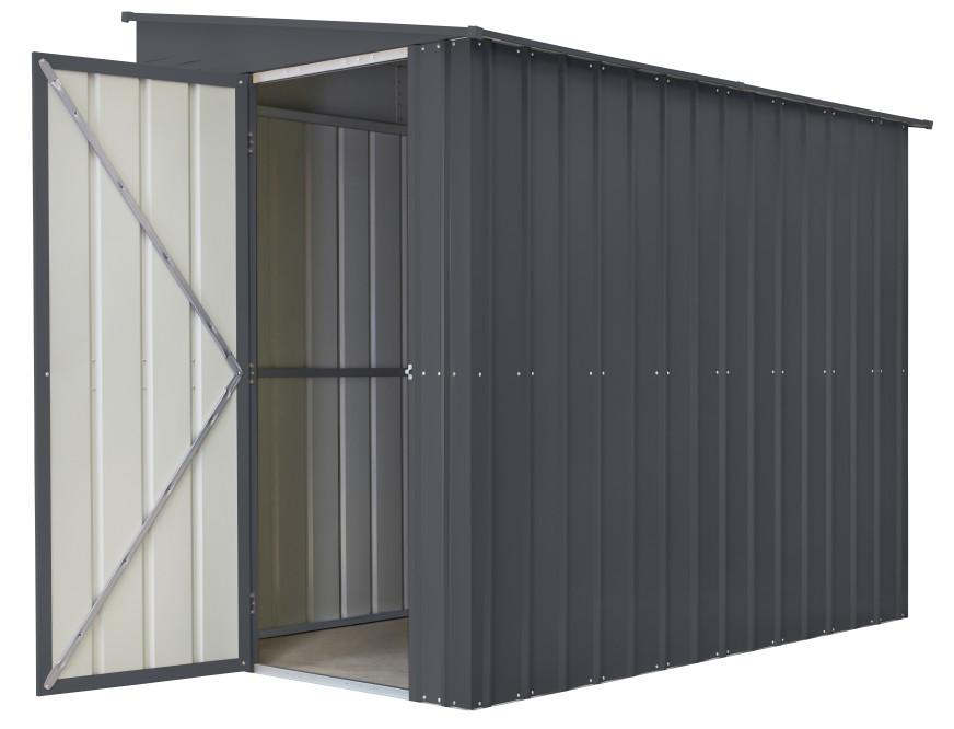 Gerätehaus ohne Boden 155x203x242 cm - Schwarz, Basics, Metall (155/203/242cm)
