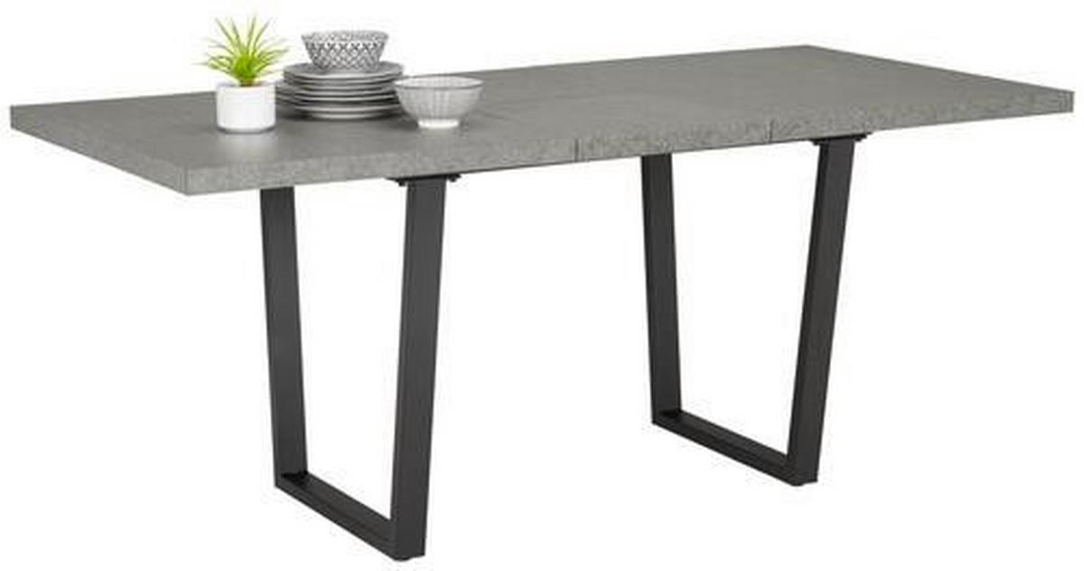 Rozkladací jídelní stůl Nils, 140-180x85cm, tmavě šedý - černá/tmavě šedá, Moderní, kov/kompozitní dřevo (140-180/85/76cm) - Mömax