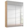 Schwebetürenschrank Reflect - Silberfarben/Eiche Artisan, MODERN, Glas/Holzwerkstoff (131/210/59cm)