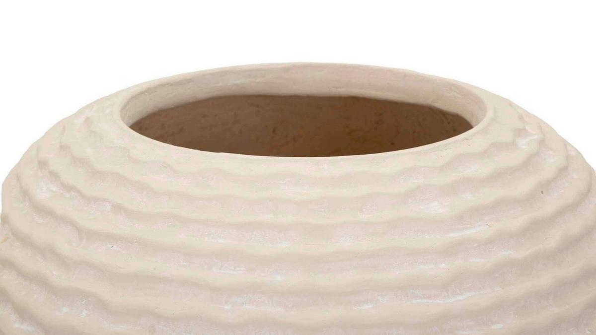 Vase Mist Pot Creme B: 30 cm - Creme, Basics, Metall (30/38,5/30 cm)