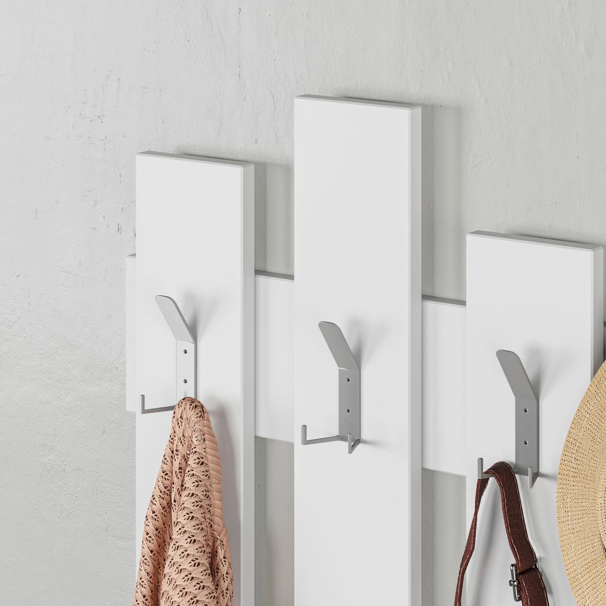NÁSTĚNNÁ ŠATNA WAVE - bílá, Design, kompozitní dřevo (64/81/4cm) - Livetastic