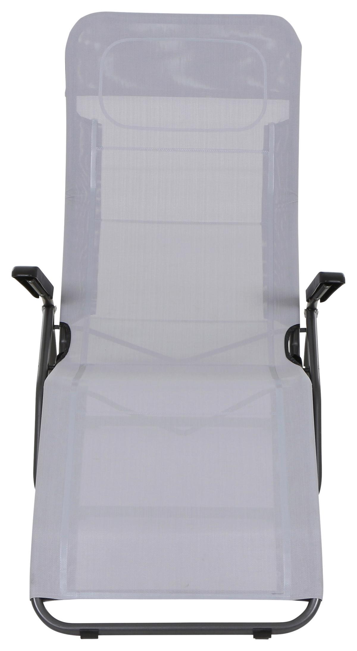 Sonnenliege J40967 Stahl, Klappbar - Anthrazit/Hellgrau, MODERN, Textil/Metall (72,5/103,5/144cm) - Siena Garden