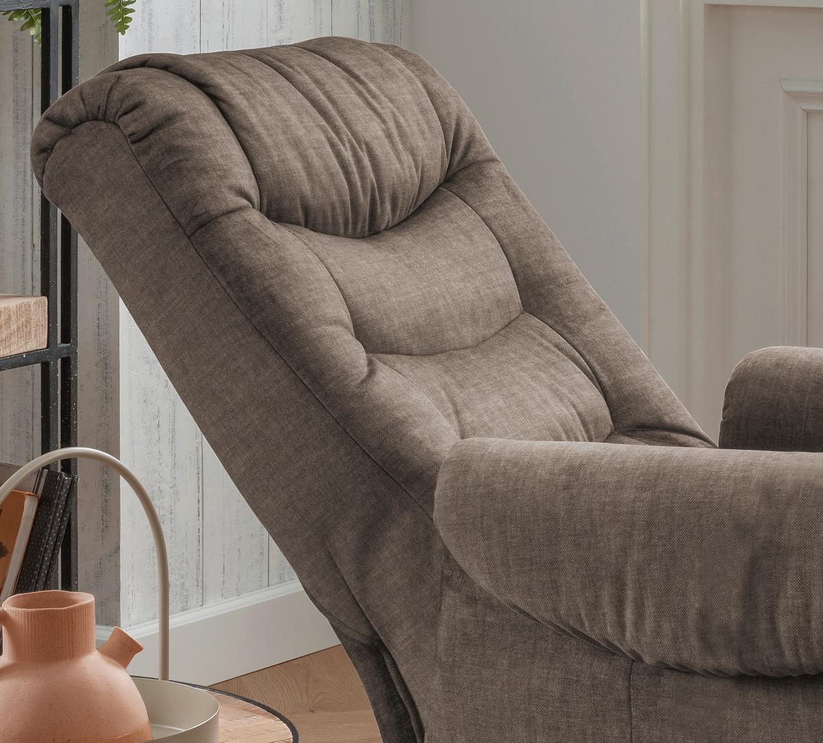Fernsehsessel Nino Braun B: 78 Cm - Schwarz/Braun, Design, Textil (78/107/93cm) - Livetastic