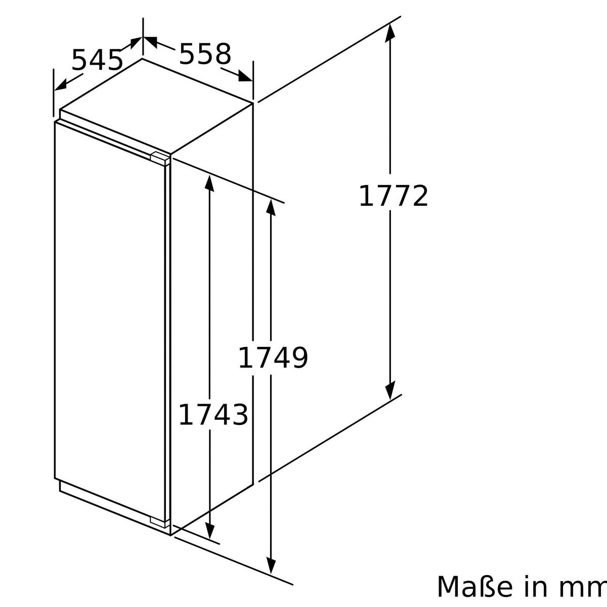 EINBAUGEFRIERSCHRANK GIN81ACE0 - Weiß, MODERN (55,8/177,2/54,5cm) - Bosch