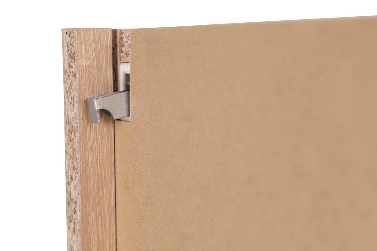 Miniküche Merle Grau/Eiche Dekor B:150cm - Eichefarben/Grau, Basics, Holzwerkstoff (150cm) - Respekta