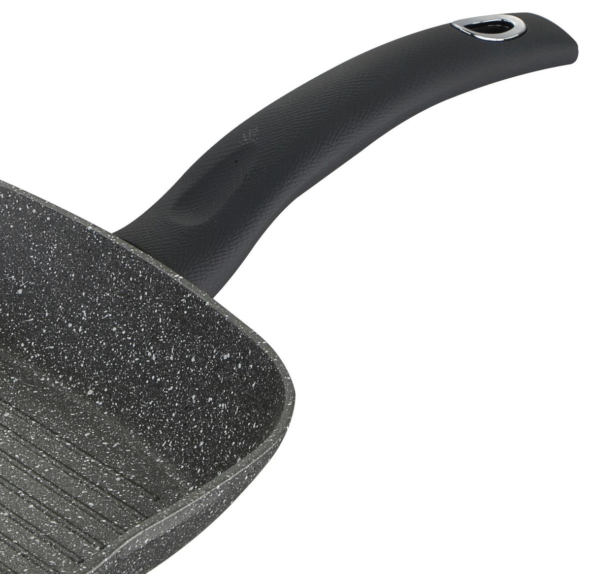 Grillpfanne Orion D: 28 Cm Aluminium Kunststoff Kratzfest - Grau, Basics, Kunststoff/Metall (28cm)