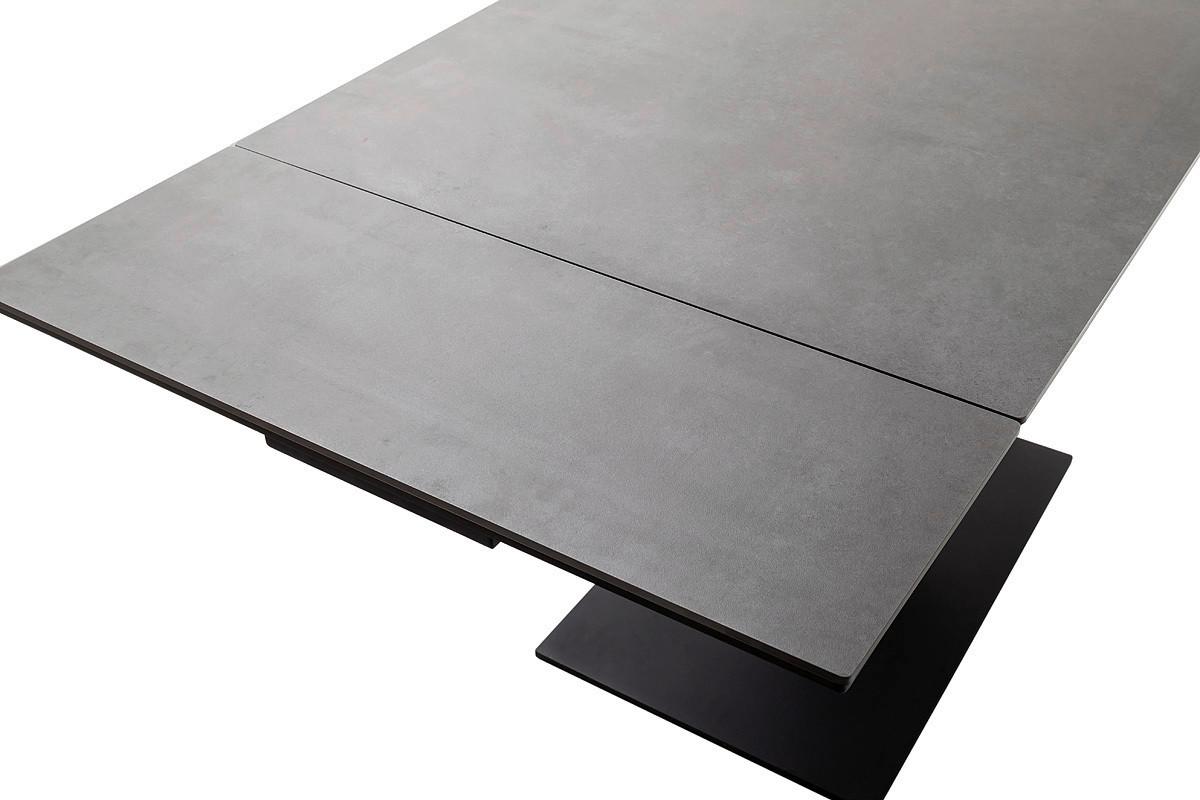 Ausziehtisch Pesaro 120 Az 120-180x76x80cm Anthrazit - Anthrazit/Schwarz, Trend, Keramik/Metall (120-180/76/80cm)
