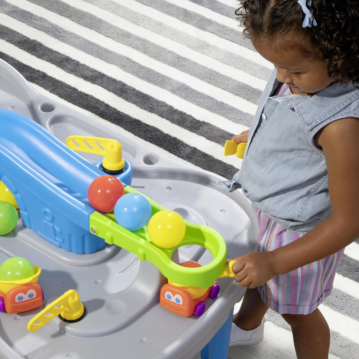 Ballspieltisch Fahren und Rollen Ab 2 Jahren + 10 Bälle - Blau/Orange, Basics, Kunststoff (58/90/69cm) - Ambia Garden