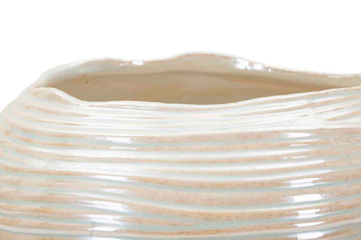 Vase Perly Round Perlmutt B: 27 Cm - Perlmutt, Basics, Keramik (27/24/27cm)