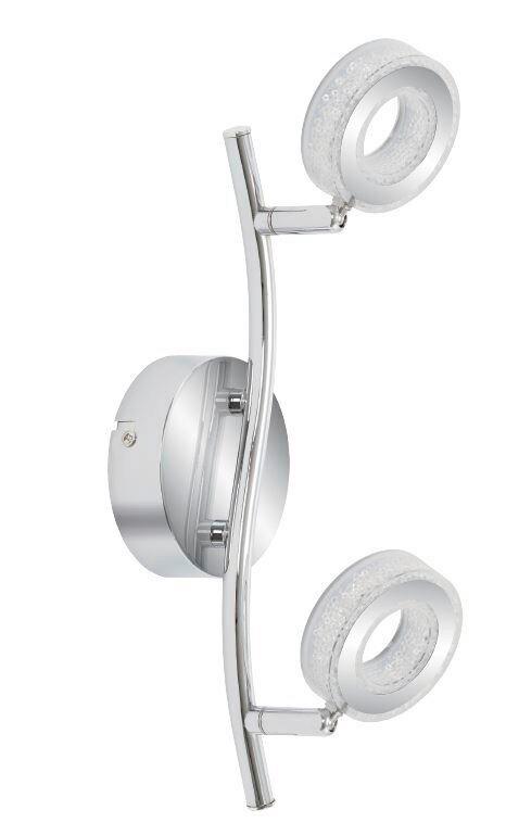 LED-DECKENLEUCHTE VINOLA - Chromfarben, Design, Kunststoff/Metall (34/9/16cm)