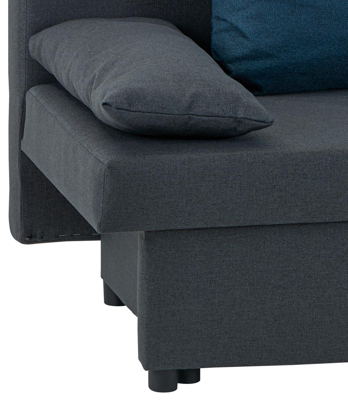2-sitzer-sofa M Schlaffunktion Neo Dunkelgrau B: 192 Cm - Blau/Dunkelgrau, Basics, Karton/Holz (192/82cm)