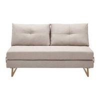 Rozkladacia pohovka MALIC béžová - farba duba/béžová, Modern, kov/textil (150/84/90cm) - Bessagi Home