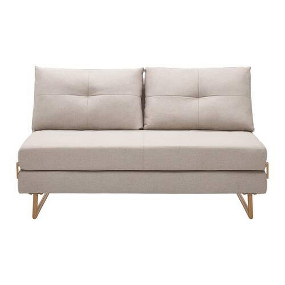 Rozkladacia pohovka MALIC béžová - farba duba/béžová, Modern, kov/textil (150/84/90cm) - Bessagi Home