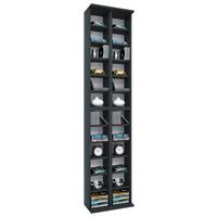 CD Regal Almera 42 cm Schwarz - Schwarz, KONVENTIONELL, Holzwerkstoff (42/183/20cm) - MID.YOU