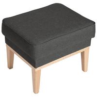 Hocker Angelo - Anthrazit/Naturfarben, KONVENTIONELL, Textil (50/41/41cm) - Max Winzer