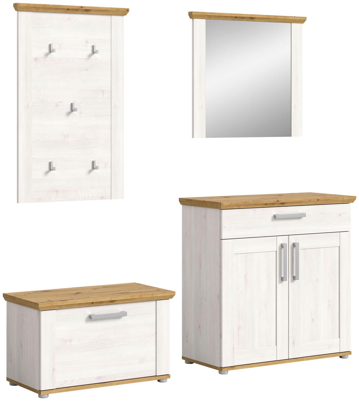 Garderobe Verona 4-teilig Lärche B: 183 Cm - KONVENTIONELL, Holzwerkstoff (183/194/37cm) - MID.YOU