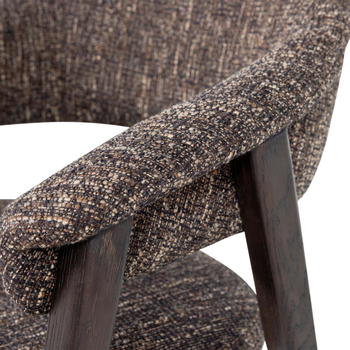 ARMLEHNSTUHL-SET Tunar Dunkelbraun 2-teilig - Dunkelbraun, MODERN, Holz/Textil (60/77/60cm) - Livetastic