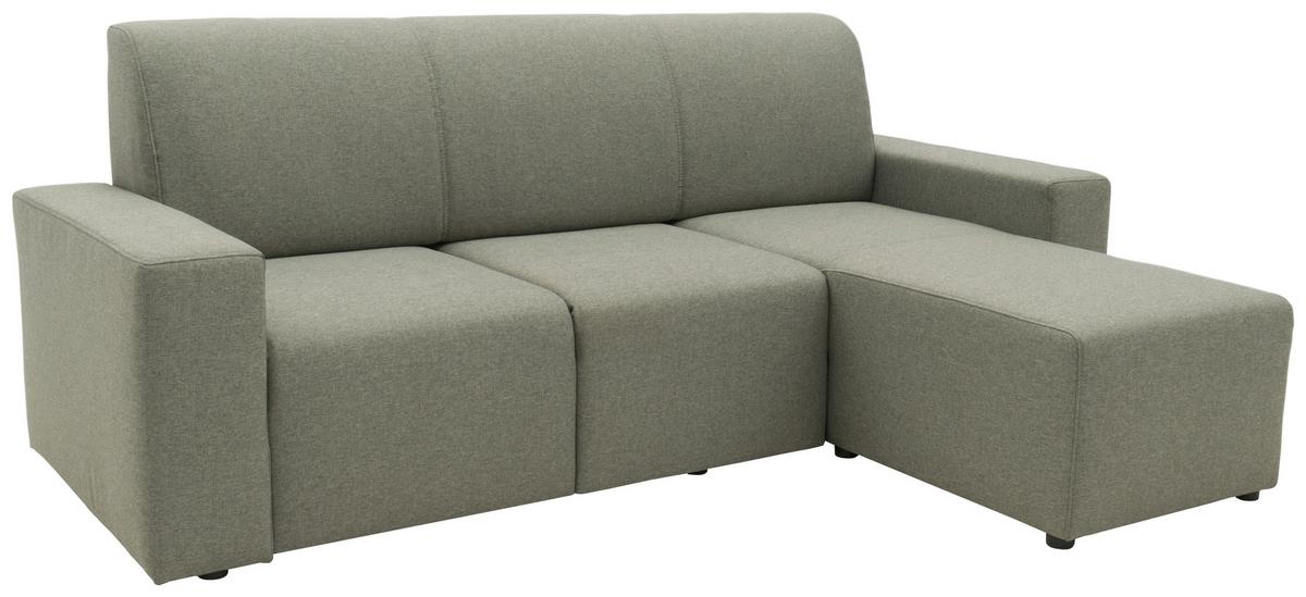 Ecksofa Looks Graubraun B: 222 cm - Graubraun/Schwarz, Design, Textil (222/150/88cm) - LOOKS by W.Joop