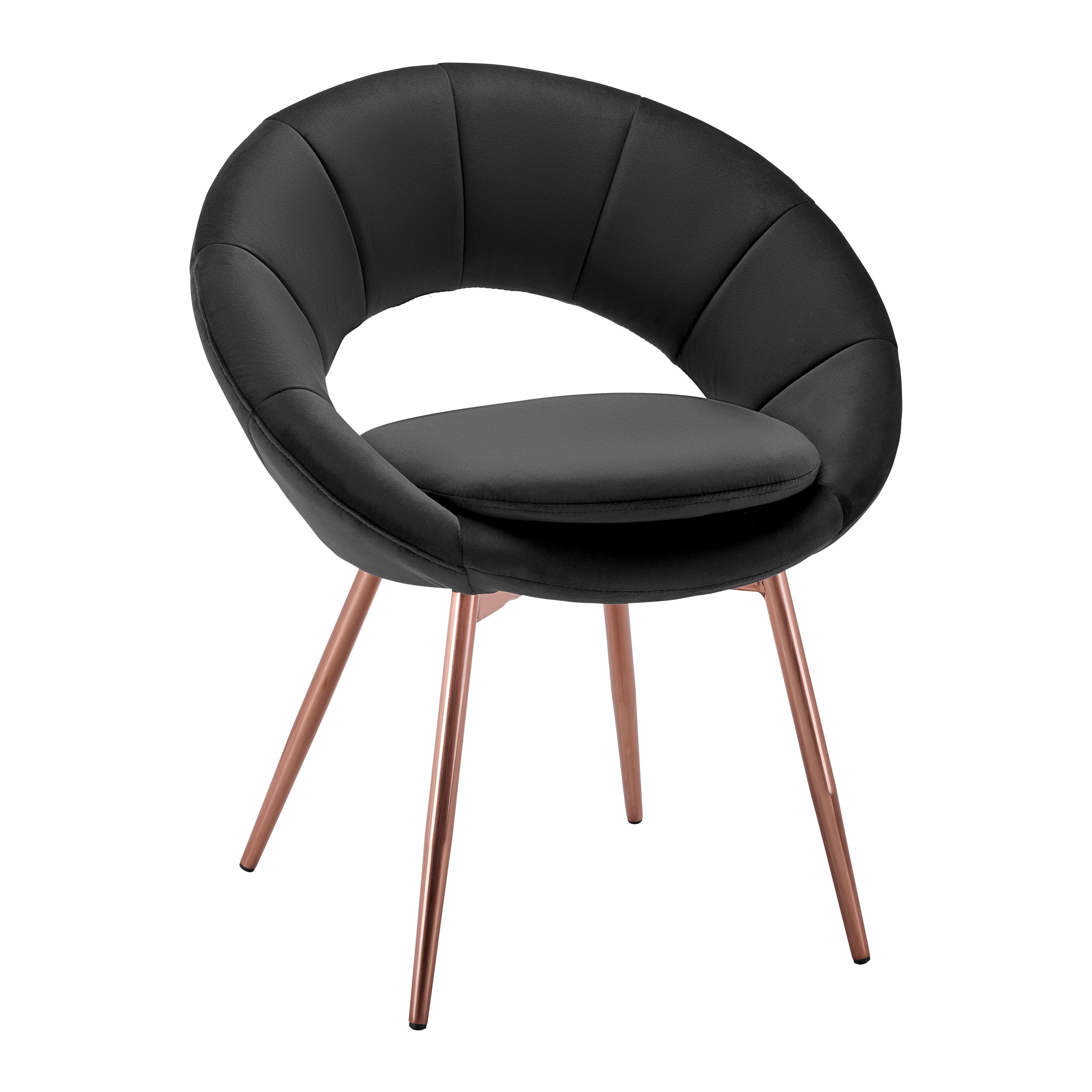 Stolička zo zamatu Levi tmavosivá - tmavosivá, Modern, kov/drevo (67/74/60.5cm) - Bessagi Home