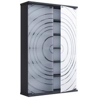 CD-Regal Tilano Anthrazit B: 60 cm - Anthrazit, Design, Glas/Holzwerkstoff (60/92/18cm) - MID.YOU