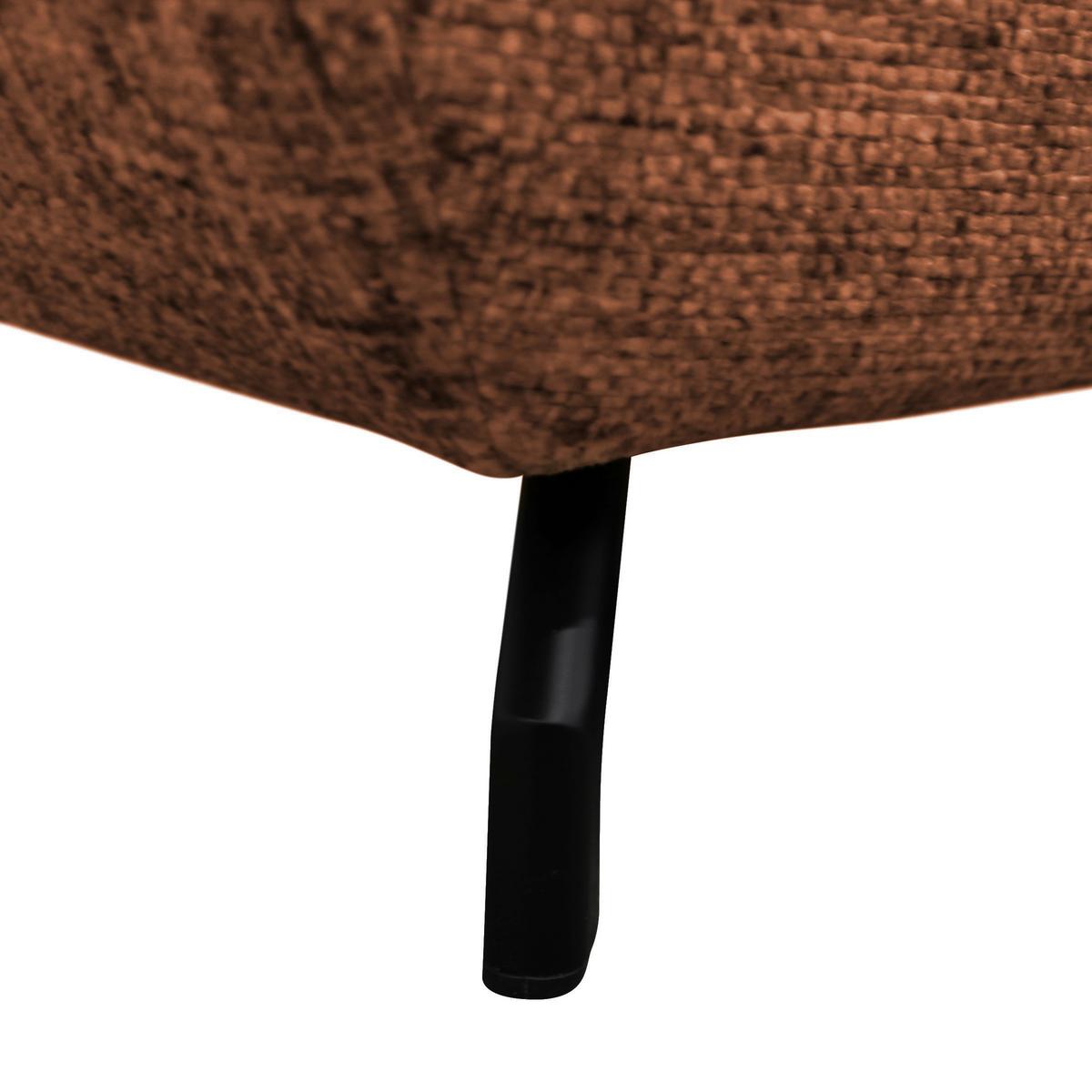 Ecksofa Imo Rostfarben 274x201 Cm - Rostfarben/Schwarz, Design, Textil (274/201cm) - MID.YOU