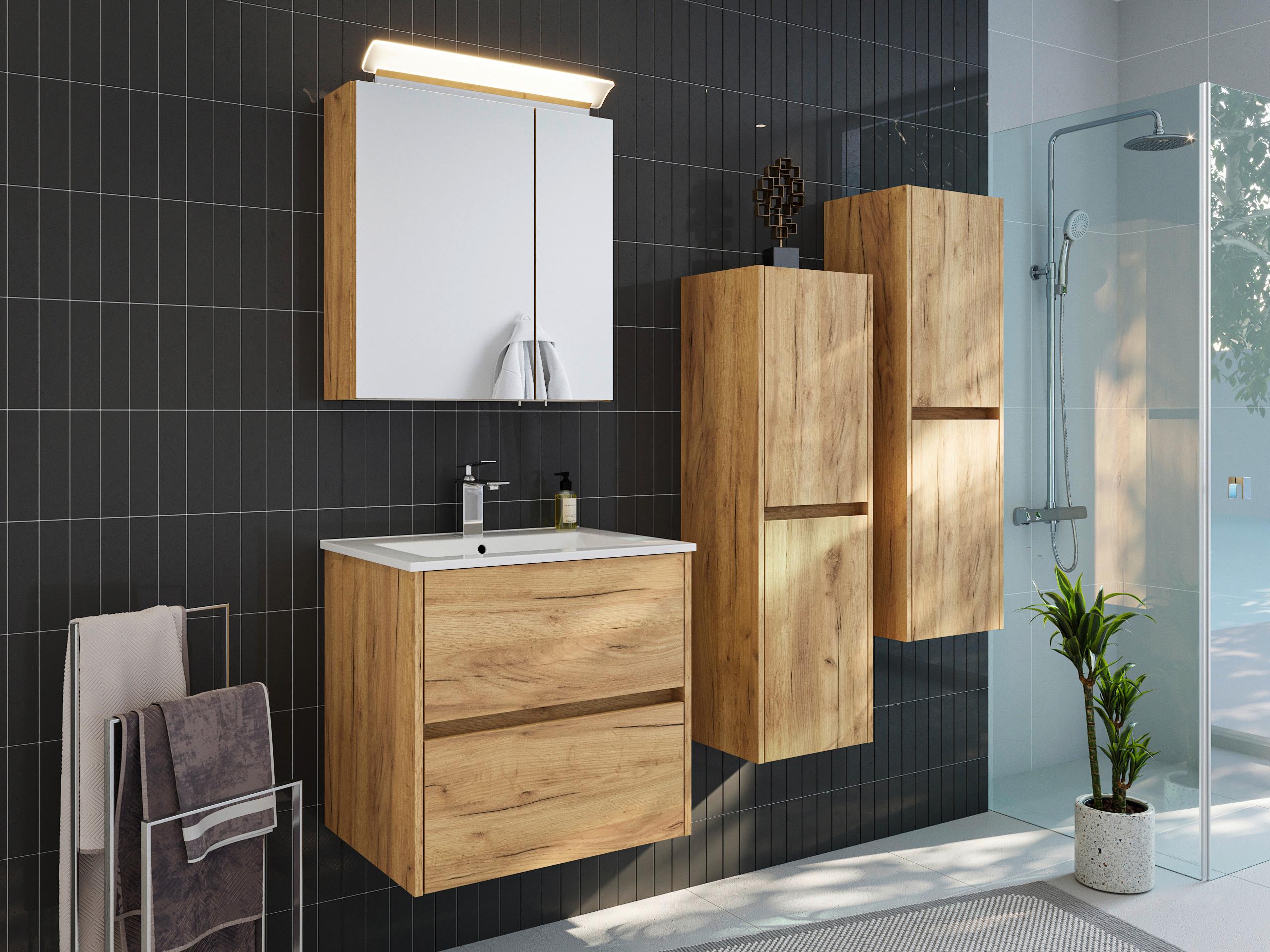 Midischrank Limes Eiche Dekor B: 35,2 cm - Eichefarben, MODERN, Holzwerkstoff (35,2/112,2/30,1cm) - MID.YOU