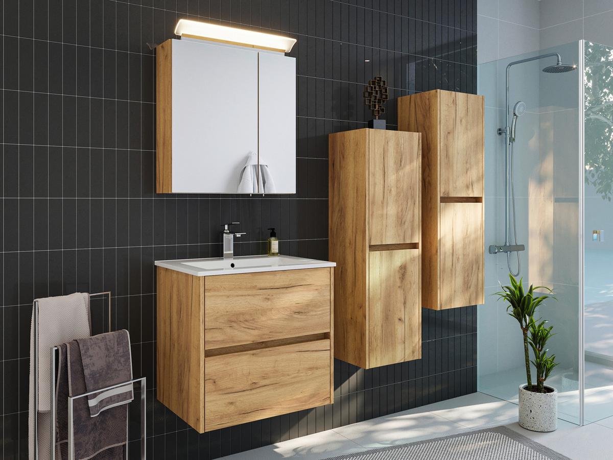 Midischrank Limes Eiche Dekor B: 35,2 cm - Eichefarben, MODERN, Holzwerkstoff (35,2/112,2/30,1cm) - MID.YOU