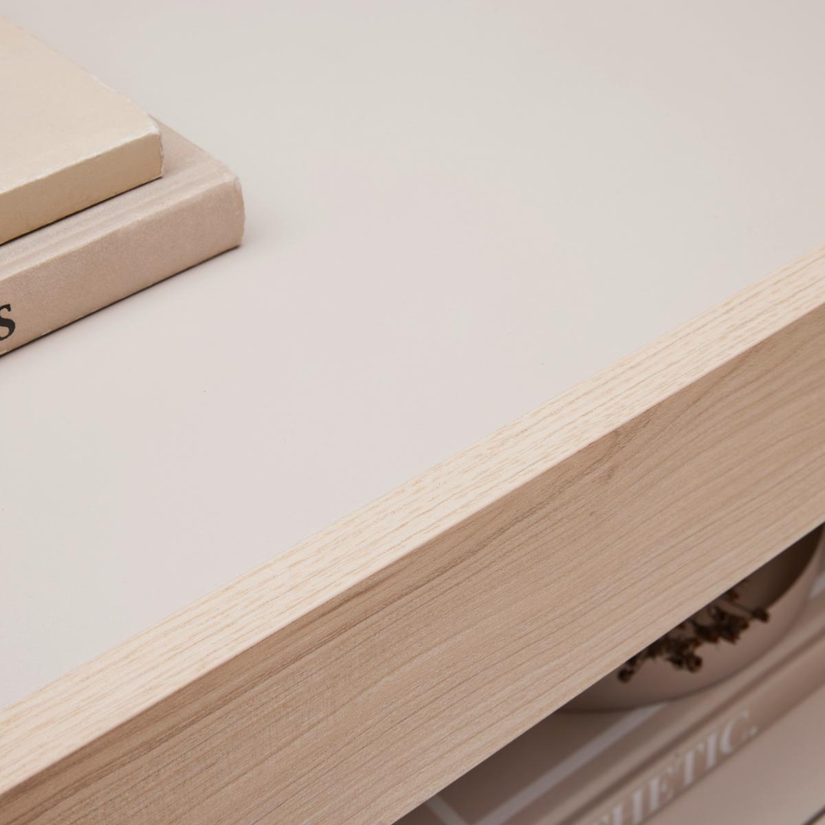 TV komoda GOAL dub Riva /Kašmír - barvy dubu/kašmírová, Moderní, kompozitní dřevo/sklo (179/67/44cm) - Based