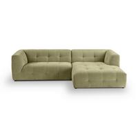 Ecksofa Tenso Grün S: 292x161cm - Beige/Schwarz, Basics, Holz/Textil (292/161cm) - MID.YOU