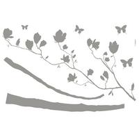 Dekosticker Grau - Klar/Grau, Natur, Kunststoff (100/70cm) - Komar