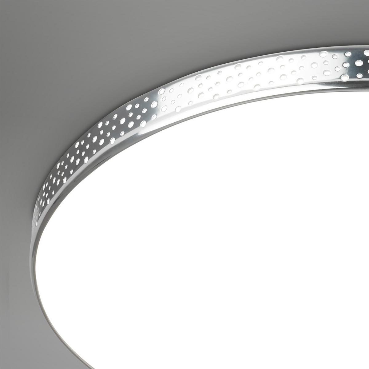 Led-deckenleuchte 3679-118 Ø 45,5 Cm Multicolor - Chromfarben/Weiß, Basics, Kunststoff/Metall (45,5/7,5cm) - Briloner