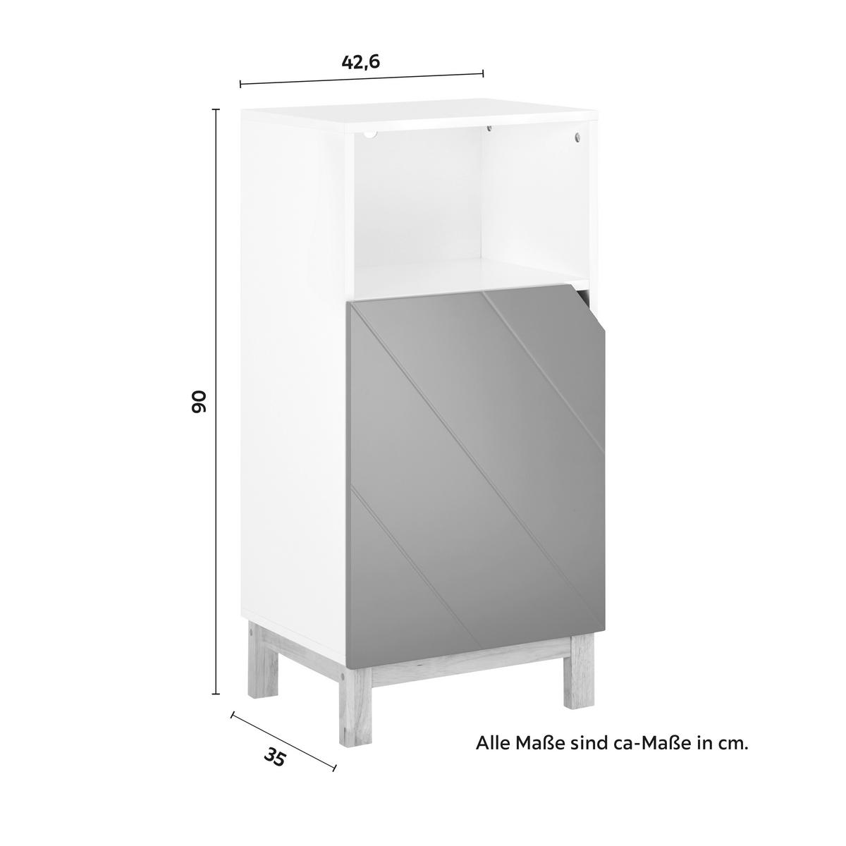 Spodná skrinka ROCCO - sivá/biela, Modern, drevo (42,6/90/35cm) - Bessagi Home