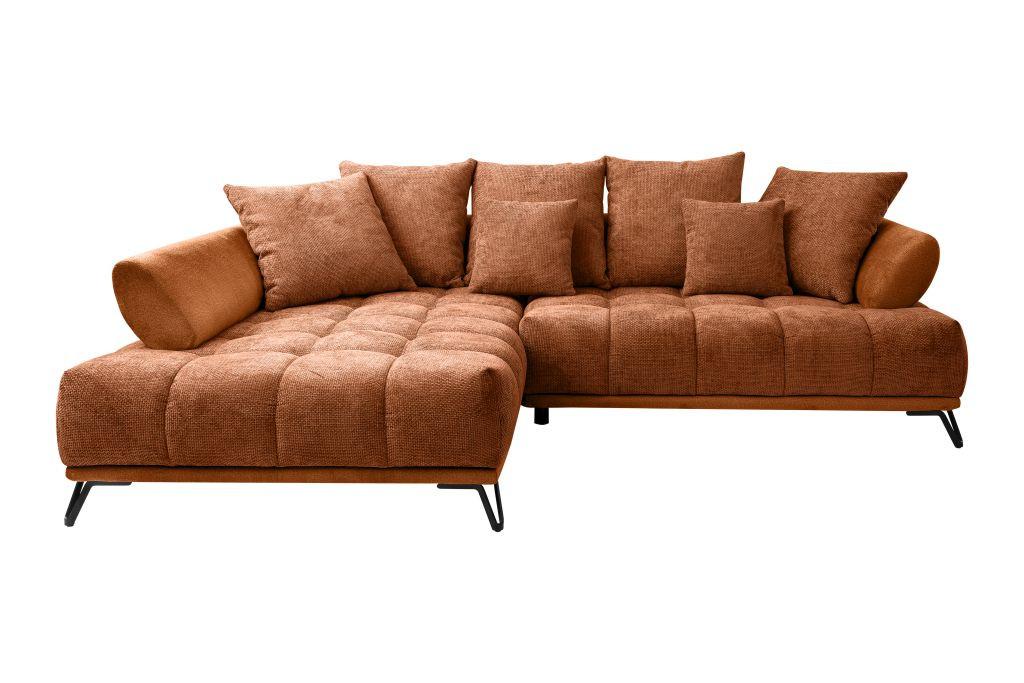 Ecksofa Largo N Kupferfarben S: 184x262 cm