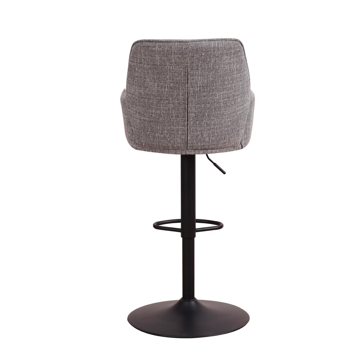 Barhocker-Set Donny Hellgrau B: 54 cm - Hellgrau/Schwarz, MODERN, Textil/Metall (54/100/58cm) - MID.YOU