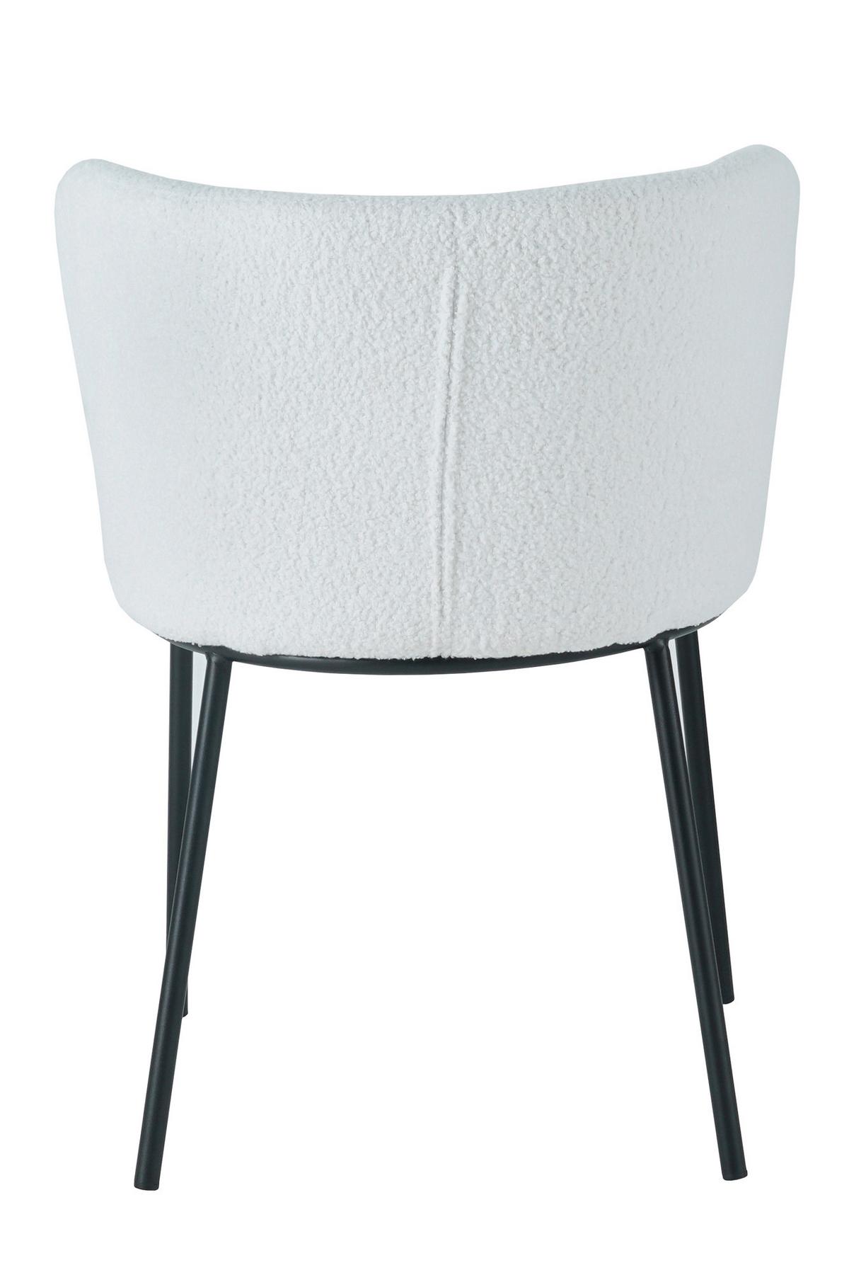 Stuhl-Set Weiß B: 54,5 cm - Schwarz/Weiß, MODERN, Textil/Metall (54,5/76/59cm) - Livetastic