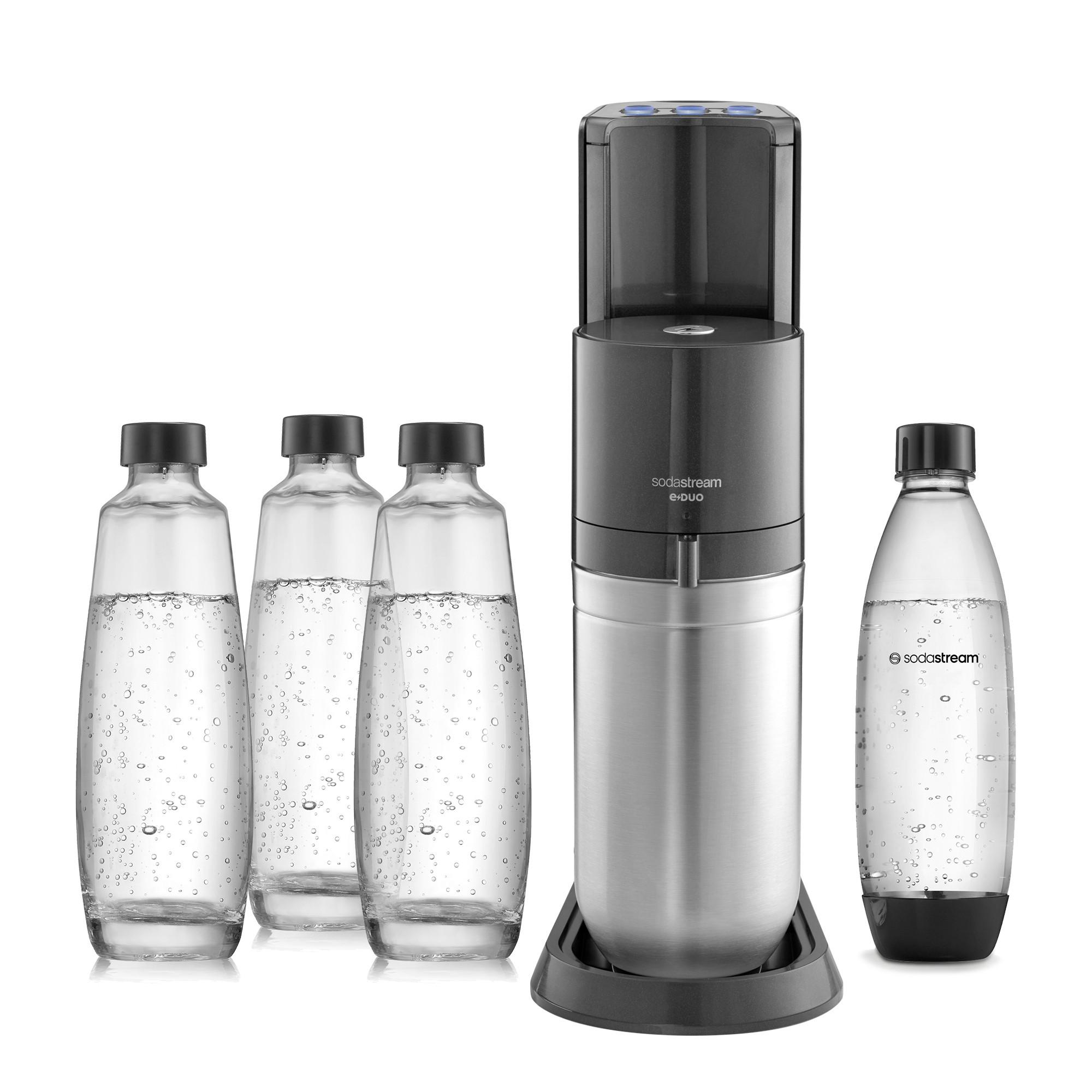 Wassersprudler Titanfarben B: 37 Cm - Titanfarben, LIFESTYLE, Glas/Kunststoff (37/44/19cm) - SodaStream