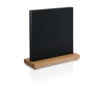Stojan na nože Johannes - čierna/farba akácie, Modern, drevo (24/23,3/9,5cm)