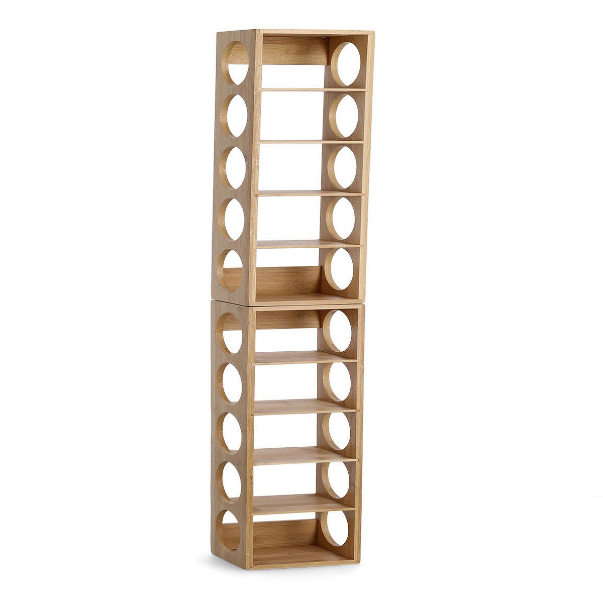 Weinregal Naturfarben Bambus ca. 13,5x12,5x53 cm - Naturfarben, Basics, Holz (13,5/12,5/53cm) - Zeller Present