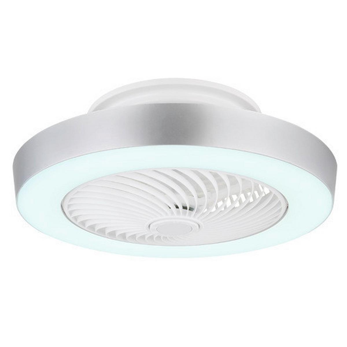 Deckenventilator Vivea - Silberfarben/Opal, Basics, Kunststoff/Metall (132/40,6cm)