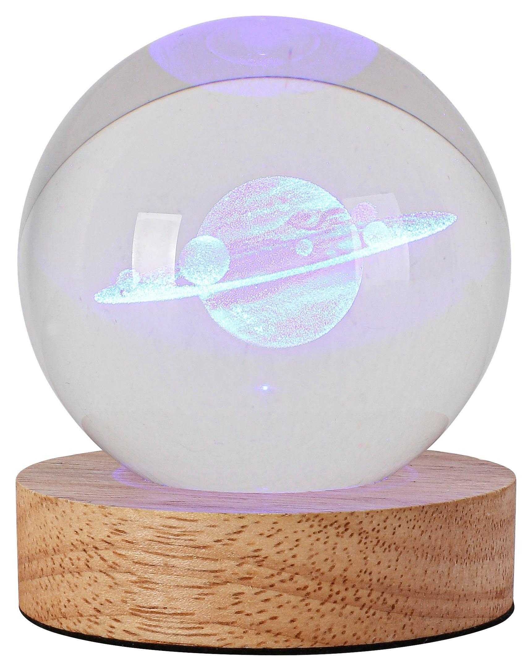 DEKORAČNÉ LED SVIETIDLO MONI - priehľadné/prírodná farba, Romantik / Landhaus, kompozitné drevo/plast (8/9,5cm) - Mömax