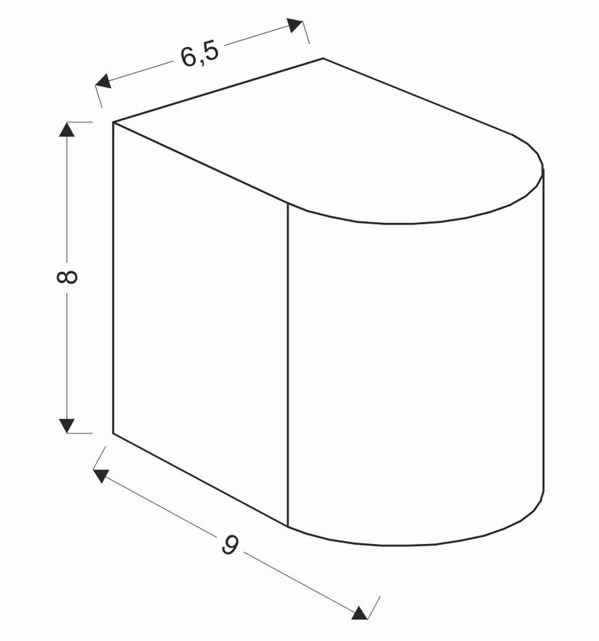 Außenwandleuchte 21-32287 Lobelia - Schwarz, Design, Metall (6.5/9/8cm)