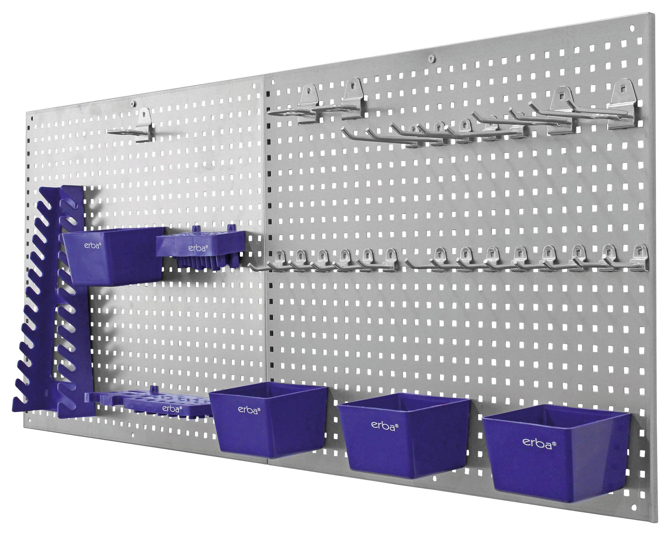 Werkzeugwand 34tlg 06601 - Blau/Grau, MODERN, Kunststoff/Metall (56/46/7,5cm) - Erba